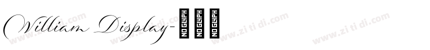 William Display字体转换